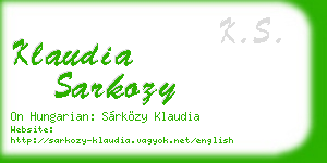 klaudia sarkozy business card