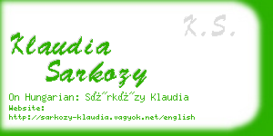 klaudia sarkozy business card